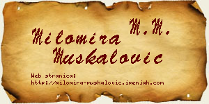Milomira Muskalović vizit kartica